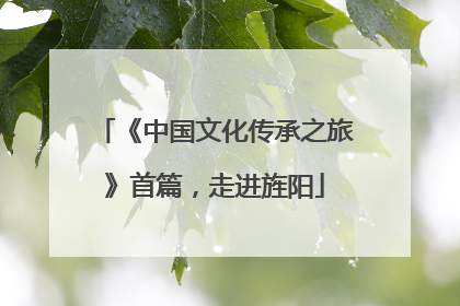 《中国文化传承之旅》首篇，走进旌阳