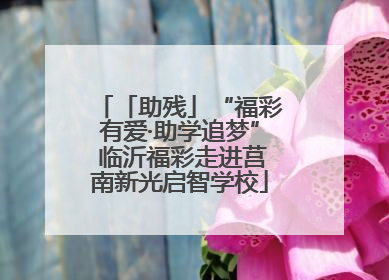 「助残」“福彩有爱·助学追梦” 临沂福彩走进莒南新光启智学校