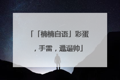 「楠楠自语」彩蛋，手雷，邋遢帅