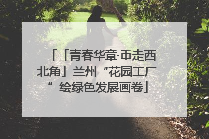 「青春华章·重走西北角」兰州“花园工厂”绘绿色发展画卷