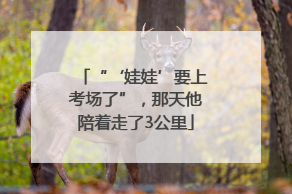 “‘娃娃’要上考场了”，那天他陪着走了3公里