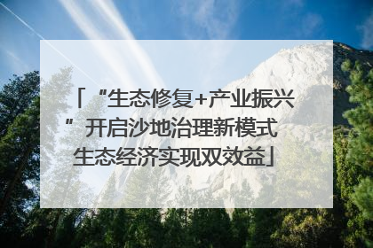 “生态修复+产业振兴”开启沙地治理新模式 生态经济实现双效益