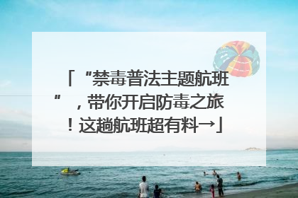 “禁毒普法主题航班”，带你开启防毒之旅！这趟航班超有料→