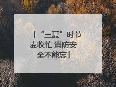 “三夏”时节麦收忙 消防安全不能忘