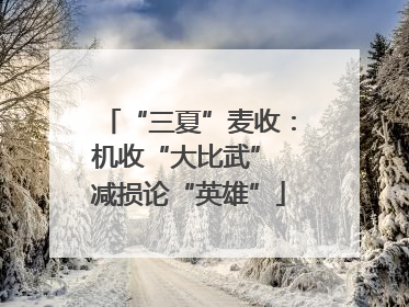 “三夏”麦收：机收“大比武” 减损论“英雄”
