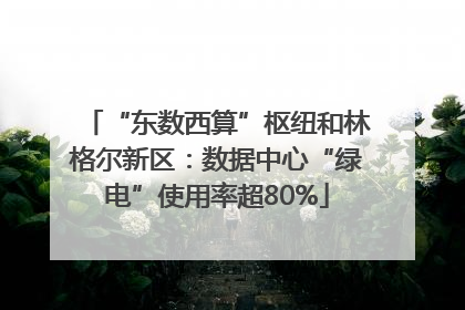 “东数西算”枢纽和林格尔新区：数据中心“绿电”使用率超80%