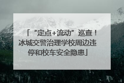 “定点+流动”巡查！冰城交警治理学校周边违停和校车安全隐患