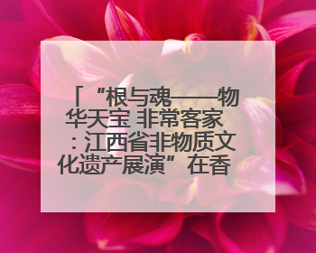 “根与魂——物华天宝 非常客家：江西省非物质文化遗产展演”在香港举行
