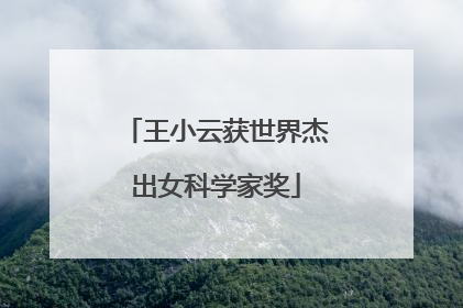 王小云获世界杰出女科学家奖