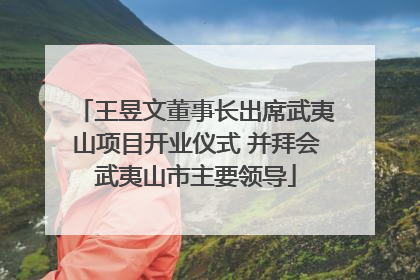 王昱文董事长出席武夷山项目开业仪式 并拜会武夷山市主要领导