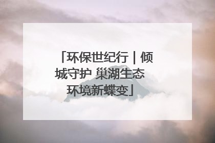环保世纪行｜倾城守护 巢湖生态环境新蝶变