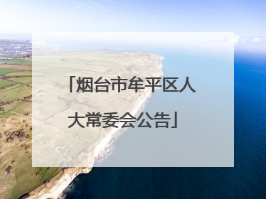 烟台市牟平区人大常委会公告