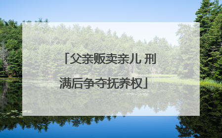 父亲贩卖亲儿 刑满后争夺抚养权