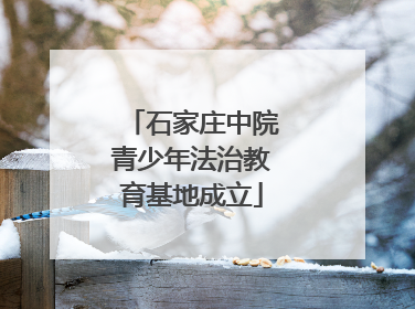 石家庄中院青少年法治教育基地成立