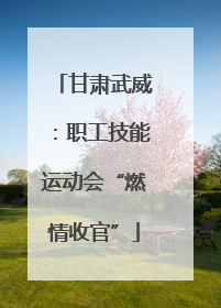 甘肃武威：职工技能运动会“燃情收官”