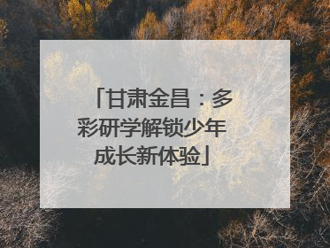 甘肃金昌：多彩研学解锁少年成长新体验
