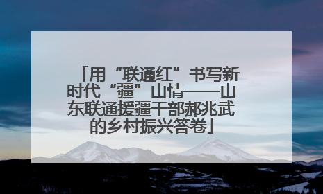 用“联通红”书写新时代“疆”山情——山东联通援疆干部郝兆武的乡村振兴答卷