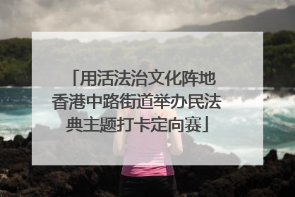 用活法治文化阵地 香港中路街道举办民法典主题打卡定向赛