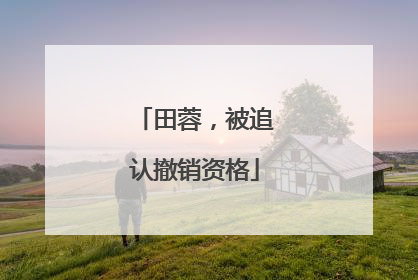 田蓉，被追认撤销资格