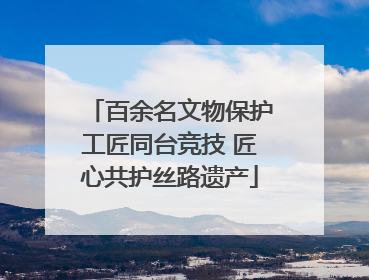百余名文物保护工匠同台竞技 匠心共护丝路遗产