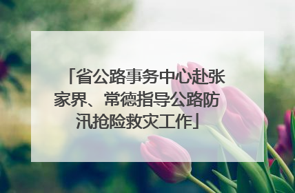省公路事务中心赴张家界、常德指导公路防汛抢险救灾工作