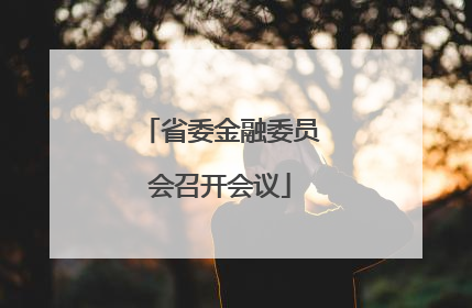 省委金融委员会召开会议