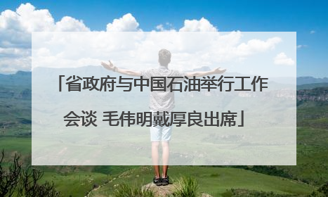 省政府与中国石油举行工作会谈 毛伟明戴厚良出席