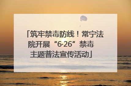 筑牢禁毒防线！常宁法院开展“6·26”禁毒主题普法宣传活动