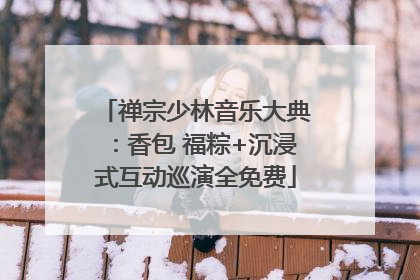 禅宗少林音乐大典：香包 福粽+沉浸式互动巡演全免费