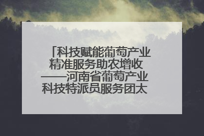 科技赋能葡萄产业 精准服务助农增收——河南省葡萄产业科技特派员服务团太康县科技服务纪实