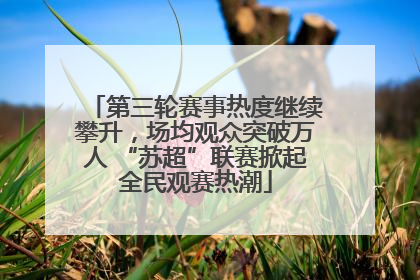 第三轮赛事热度继续攀升，场均观众突破万人 “苏超”联赛掀起全民观赛热潮
