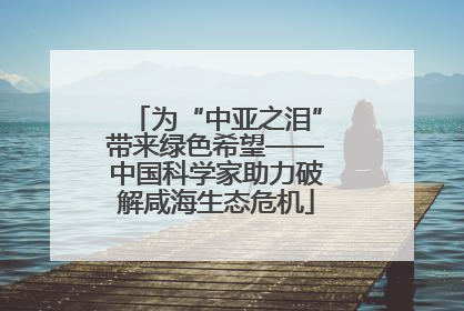 为“中亚之泪”带来绿色希望——中国科学家助力破解咸海生态危机