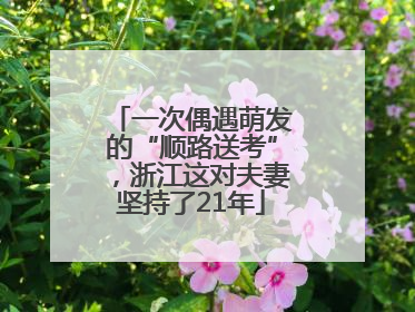 一次偶遇萌发的“顺路送考”，浙江这对夫妻坚持了21年