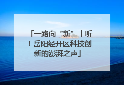 一路向“新”丨听！岳阳经开区科技创新的澎湃之声