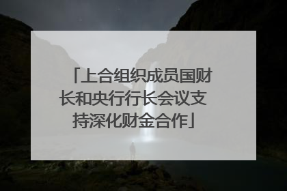 上合组织成员国财长和央行行长会议支持深化财金合作