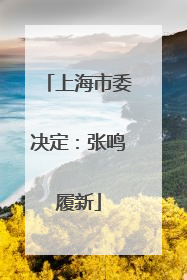 上海市委决定：张鸣履新