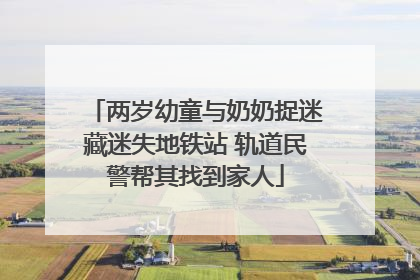两岁幼童与奶奶捉迷藏迷失地铁站 轨道民警帮其找到家人