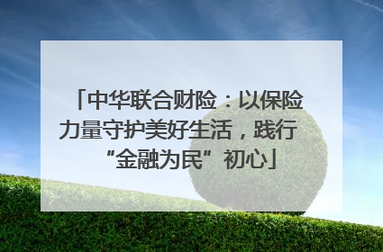 中华联合财险：以保险力量守护美好生活，践行“金融为民”初心