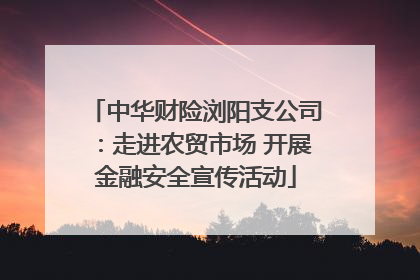 中华财险浏阳支公司：走进农贸市场 开展金融安全宣传活动