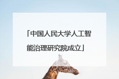 中国人民大学人工智能治理研究院成立