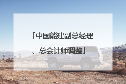 中国能建副总经理、总会计师调整