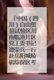 中国（四川）自由贸易试验区川南临港片区党工委书记谭荣兵一行赴岳阳城陵矶综保区考察