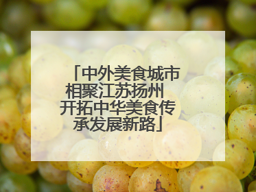 中外美食城市相聚江苏扬州 开拓中华美食传承发展新路