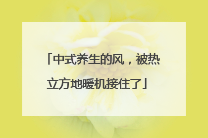 中式养生的风，被热立方地暖机接住了