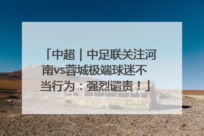 中超｜中足联关注河南vs蓉城极端球迷不当行为：强烈谴责！