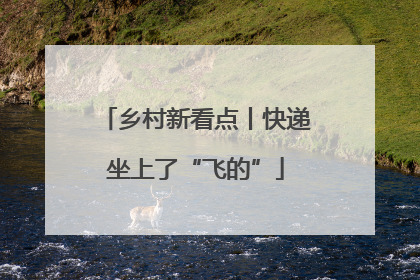 乡村新看点丨快递坐上了“飞的”