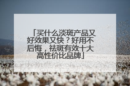 买什么淡斑产品又好效果又快？好用不后悔，祛斑有效十大高性价比品牌