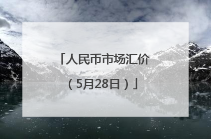 人民币市场汇价（5月28日）