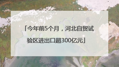 今年前5个月，河北自贸试验区进出口超300亿元