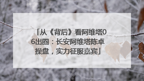 从《背后》看阿维塔06出圈：长安阿维塔陈卓操盘，实力征服嘉宾